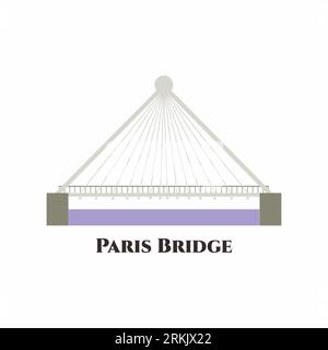 Paris Bridge in Andorra. Nice bridge that combines both modern and historic architecture. One of the main things to see when visiting Andorra Le Vella Stock Vector