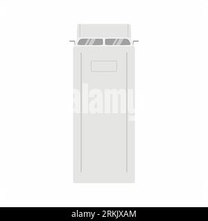 Food truck vector flat illustration for advertising, corporate identity. Delivery vehicle van with view from top in cartoon style. Street and fast foo Stock Vector