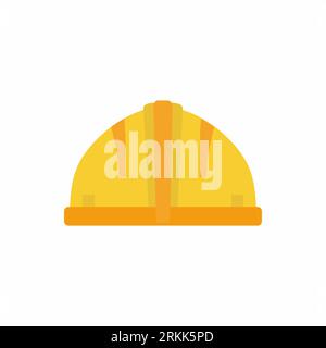 Safety yellow helmet for engineer. Yellow helmet isolated on white background. Stock Vector