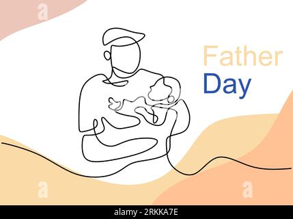 Happy fathers day card with handwritten Royalty Free Vector