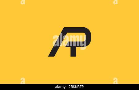 Creative Professional Trendy and Minimal Letter AP Logo Design in flat background Color, Initial Based Alphabet Icon Logo in Editable Vector Format Stock Vector