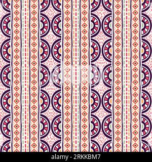 Hand drawn ethnic tribal in seamless pattern style. Stock Vector