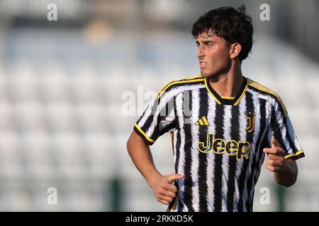 Vercelli, Italy, 13th August 2023. Andrea Valdesi of Juventus during the Pre Season Friendly match at Stadio Silvio Piola, Vercelli. Picture credit should read: Jonathan Moscrop / Sportimage Stock Photo