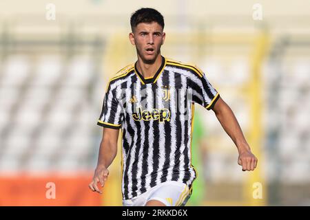 Vercelli, Italy, 13th August 2023. Facundo Gonzalez of Juventus during the Pre Season Friendly match at Stadio Silvio Piola, Vercelli. Picture credit should read: Jonathan Moscrop / Sportimage Stock Photo