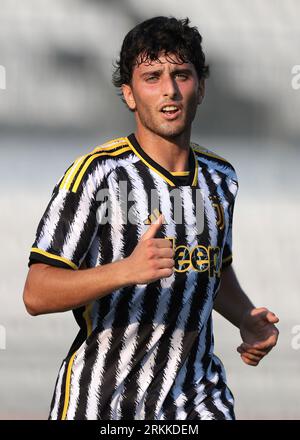 Vercelli, Italy, 13th August 2023. Andrea Valdesi of Juventus during the Pre Season Friendly match at Stadio Silvio Piola, Vercelli. Picture credit should read: Jonathan Moscrop / Sportimage Stock Photo