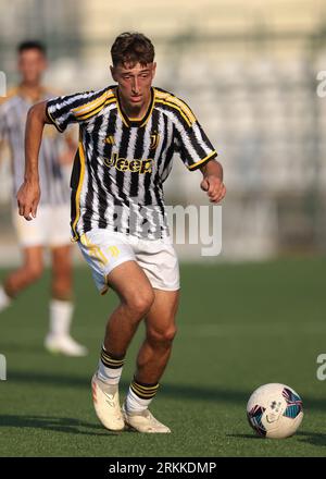 Vercelli, Italy, 13th August 2023. Jonas Rouhi of Juventus during the Pre Season Friendly match at Stadio Silvio Piola, Vercelli. Picture credit should read: Jonathan Moscrop / Sportimage Stock Photo