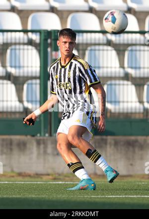 Vercelli, Italy, 13th August 2023. Nicolo Cudrig of Juventus during the Pre Season Friendly match at Stadio Silvio Piola, Vercelli. Picture credit should read: Jonathan Moscrop / Sportimage Stock Photo