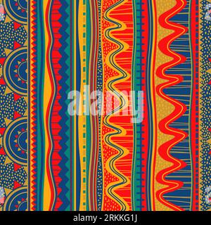 Hand drawn ethnic tribal in seamless pattern style. Stock Vector