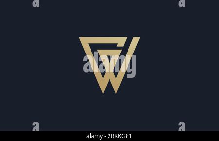 Minimal elegant monogram art logo. Outstanding professional trendy awesome artistic VG GV initial based Alphabet icon logo. Premium Business logo on f Stock Vector