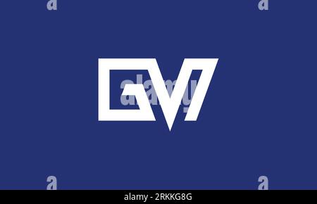 Minimal elegant monogram art logo. Outstanding professional trendy awesome artistic VG GV initial based Alphabet icon logo. Premium Business logo on f Stock Vector