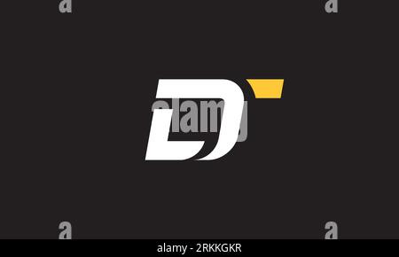 DT logo design. modern Letter DT monogram logo initials. DT logo template Stock Vector