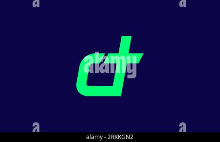 DT logo design. modern Letter DT monogram logo initials. DT logo template Stock Vector