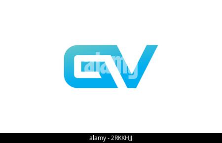 Minimal elegant monogram art logo. Outstanding professional trendy awesome artistic VG GV initial based Alphabet icon logo. Premium Business logo on f Stock Vector