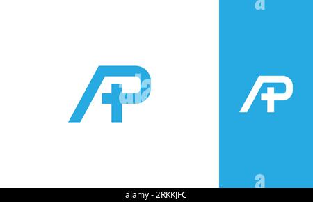 Creative Professional Trendy and Minimal Letter AP Logo Design in flat background Color, Initial Based Alphabet Icon Logo in Editable Vector Format Stock Vector