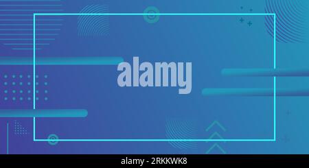 Minimal abstract blue background banner. Geometric abstract shape. Stock Vector