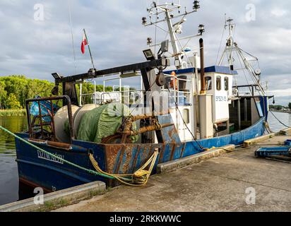 Port Dziwnów - fishing boats in the port Stock Photo