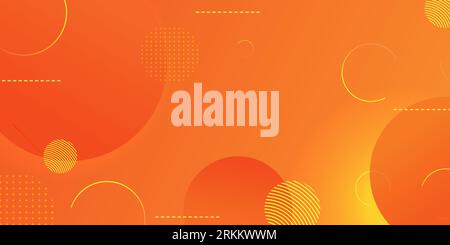 Gradient geometric shape background with dynamic circle abstract, yellow modern color design. Stock Vector