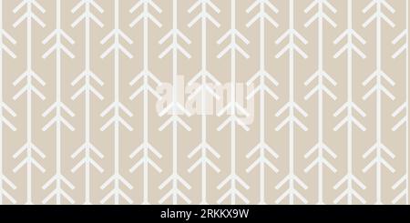 Seamless trendy arrow pattern. white arrows with modern scandinavian style on pastel background. Stock Vector