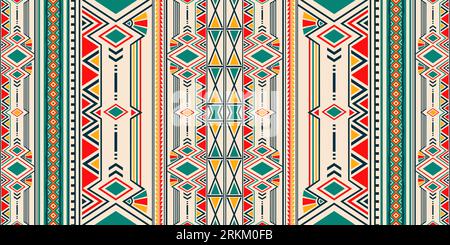 Tribal Ikat geometric folklore background Stock Vector