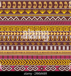 Seamless pattern with tribal texture Stock Vector