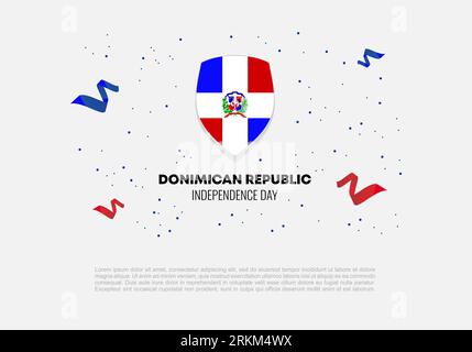 Dominican independence day background banner poster for national celebration on February 27 th. Stock Vector