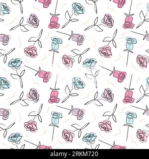 Contemporary fashion seamless pattern. Texture for packaging, wrapping paper, social media post etc. Natural bright colors. Vector illustration. Stock Vector