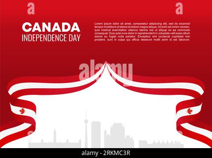 Canada Independence day background banner poster for national celebration on July 1 st. Stock Vector