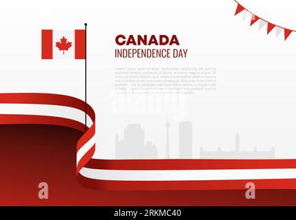 Canada Independence day background banner poster for national celebration on July 1 st. Stock Vector