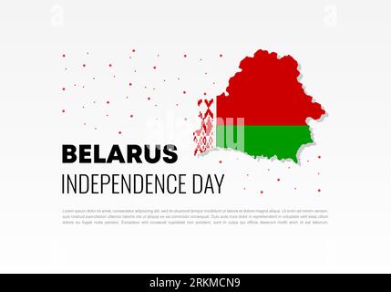 Belarus Independence day background banner poster for national celebration on July 3 rd. Stock Vector
