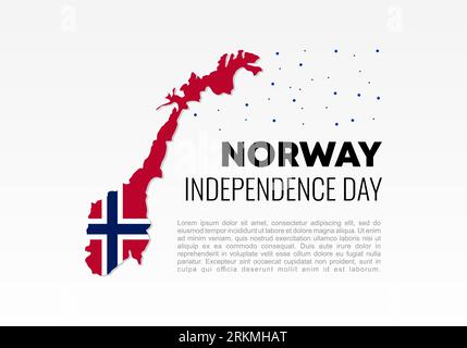 Norway Independence day background banner poster for national celebration on may 17 th. Stock Vector