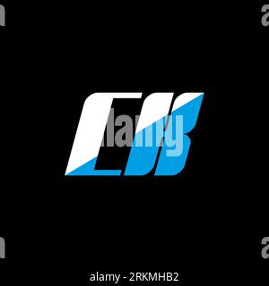 CK letter logo design on black background. CKcreative initials letter logo concept. ck icon design. CK white and blue letter icon design on black back Stock Vector