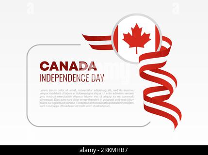 Canada Independence day background banner poster for national celebration on July 1 st. Stock Vector