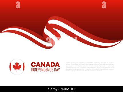 Canada Independence day background banner poster for national celebration on July 1 st. Stock Vector