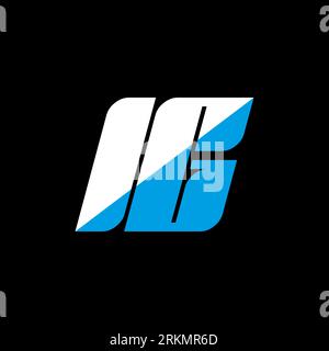 IG letter logo design on black background. IG creative initials letter logo concept. ig icon design. IG white and blue letter icon design on black bac Stock Vector