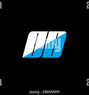OB letter logo design on black background. OB creative initials letter logo concept. OB icon design. OB white and blue letter icon design on black bac Stock Vector