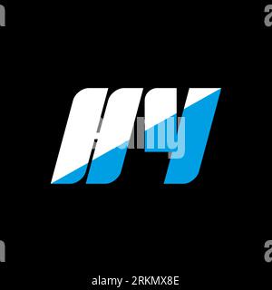 HY letter logo design on black background. HY creative initials letter ...