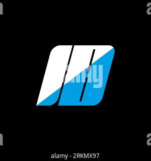 IB letter logo design on black background. IB creative initials letter logo concept. ib icon design. IB white and blue letter icon design on black bac Stock Vector