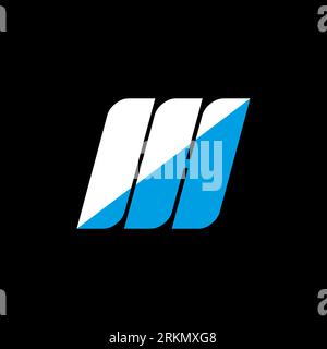 IH letter logo design on black background. IH creative initials letter logo concept. ih icon design. IH white and blue letter icon design on black bac Stock Vector