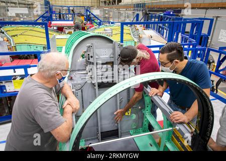 NASA's X-59 quiet supersonic research aircraft, pictured on December 12