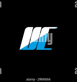 Creative black letter UC u c logo with leading lines and road concept ...