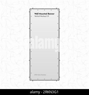 Wall Mounted Banner on Marble Background Vector Illustration. Stock Vector