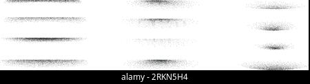 Shadow effects with grain, noise, and dot patterns. shade in black gradient with stipple, sand texture. Flat vector illustrations isolated in Stock Vector