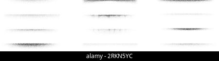 Gradient noise and shadow, textured circle and dot. Spray square and gradation. Flat vector illustrations isolated in background. Stock Vector