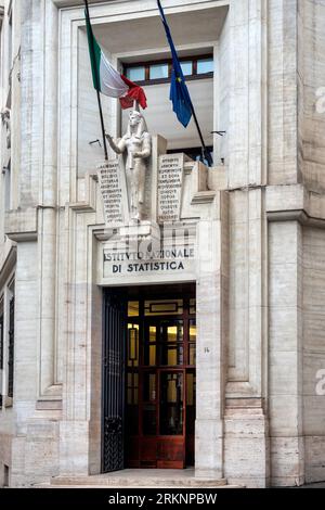 Entrance to the Italian National Institute of Statistics in Via Cesare Balbo, Rome, Italy Stock Photo