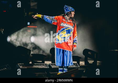 Leeds, UK. 25th Aug, 2023. Billie Eilish headlines day 1 of Leeds Festival. Credit: Thomas Jackson/Alamy Live News Stock Photo