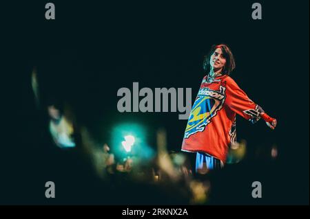 Leeds, UK. 25th Aug, 2023. Billie Eilish headlines day 1 of Leeds Festival. Credit: Thomas Jackson/Alamy Live News Stock Photo