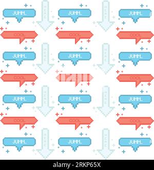 Seamless pattern with pixelated comic speech bubble chats Vector Stock Vector