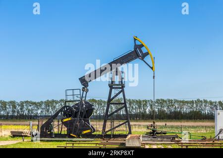 Production of mineral oil on the german island Usedom Stock Photo