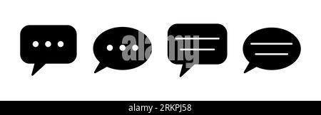 Chat icon vector. Chat Icon in trendy flat style isolated. Speech bubble symbol Stock Vector