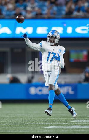 Detroit Lions running back Craig Reynolds (13) looks on against the Carolina  Panthers during a preseason NFL football game Friday, Aug. 25, 2023, in  Charlotte, N.C. (AP Photo/Jacob Kupferman Stock Photo - Alamy